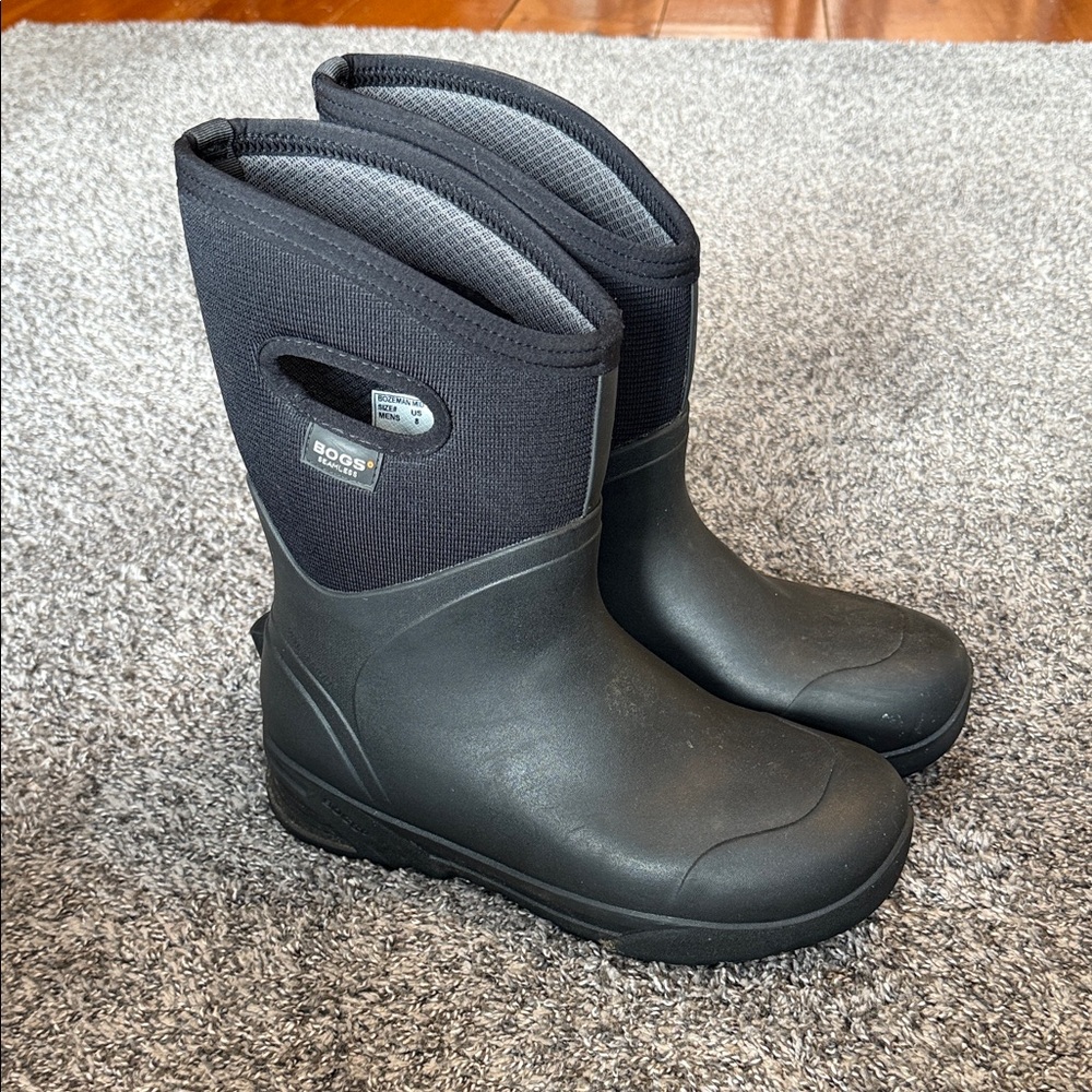 Bogs Men’s Black Sz 8 Waterproof Winter Boots